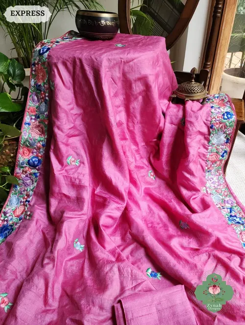 Handcrafted Pure Munga Tussar Silk Saree – Heritage Weave & Natural Sheen